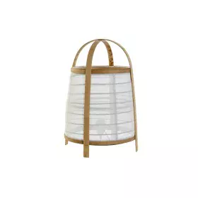 Desk lamp DKD Home Decor White Natural Bamboo 40 W 220 V 32 x 32 x 45,5 cm by DKD Home Decor, Bedside and Table Lamps - Ref: ...