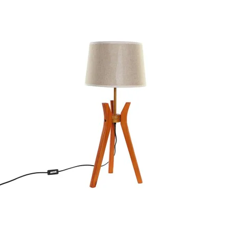 Desk Lamp DKD Home Decor Brown Beige Polyester Wood 220 V 50 W by DKD Home Decor, Bedside and Table Lamps - Ref: S3020719, Pr...