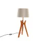 Lampe de bureau DKD Home Decor Marron Beige Polyester Bois 220 V 50 W de DKD Home Decor, Lampes de chevet - Réf : S3020719, P...