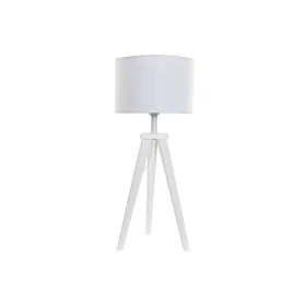 Lámpara de mesa DKD Home Decor 8424001807918 Madera Blanco 220 V 50 W 30 x 30 x 72 cm de DKD Home Decor, Lámparas de mesa y m...