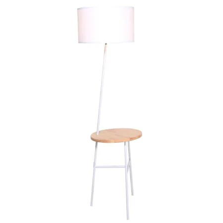 Floor Lamp DKD Home Decor White Brown Polyester Metal Pinewood (40 x 65 x 152 cm) by DKD Home Decor, Floor Lamps & Torchieres...