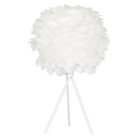 Lámpara de mesa DKD Home Decor Blanco Metal Pluma (42 x 42 x 60 cm) de DKD Home Decor, Lámparas de mesa y mesilla de noche - ...