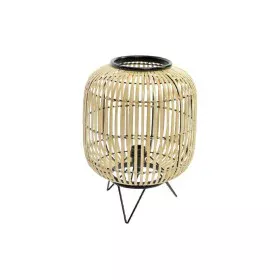 Desk lamp DKD Home Decor Black Metal Brown Bamboo (30 x 30 x 40.5 cm) by DKD Home Decor, Bedside and Table Lamps - Ref: S3020...