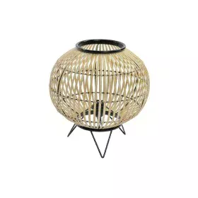 Lâmpada de mesa DKD Home Decor Preto Metal Castanho Bambu (36 x 36 x 37 cm) de DKD Home Decor, Candeeiros de mesa e de cabece...