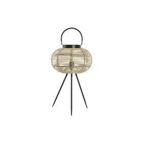 Lampada da tavolo DKD Home Decor Nero Metallo Marrone Bambù (34 x 34 x 56 cm) di DKD Home Decor, Lampade da tavolo e abat-jou...