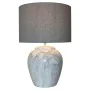 Desk lamp DKD Home Decor Canvas Ceramic Grey White (38 x 38 x 58 cm) by DKD Home Decor, Bedside and Table Lamps - Ref: S30209...