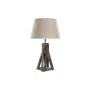 Lampada da tavolo DKD Home Decor Legno Cotone Marrone scuro (35 x 35 x 56 cm) di DKD Home Decor, Lampade da tavolo e abat-jou...