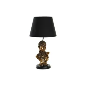 Lampada da tavolo DKD Home Decor Nero Dorato Poliestere Resina Africana (31 x 31 x 58 cm) di DKD Home Decor, Lampade da tavol...