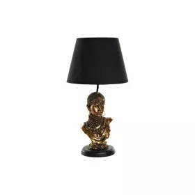 Lampe de bureau DKD Home Decor Noir Doré Polyester Résine Africaine (31 x 31 x 58 cm) de DKD Home Decor, Lampes de chevet - R...