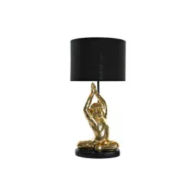 Desk lamp DKD Home Decor Black Golden Polyester Resin Monkey (25 x 25 x 48 cm) by DKD Home Decor, Bedside and Table Lamps - R...