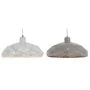 Lampadario DKD Home Decor Grigio Metallo Bianco 220 V 50 W 32 x 32 x 15 cm Città (2 Unità) di DKD Home Decor, Lampade a sospe...