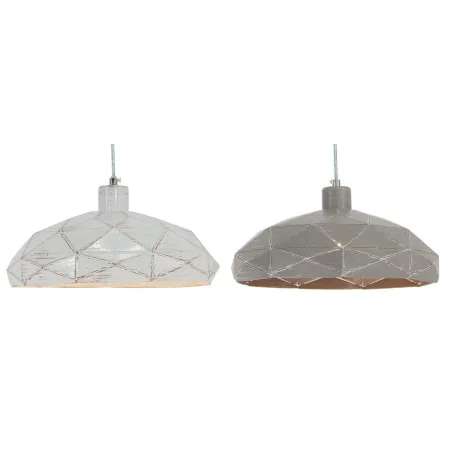 Deckenlampe DKD Home Decor Grau Metall Weiß 220 V 50 W 32 x 32 x 15 cm Urban (2 Stück) von DKD Home Decor, Hänge- & Pendelleu...