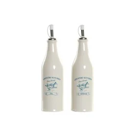 Set de Aceitera y Vinagrera DKD Home Decor 250 ml Blanco Verde Turquesa Acero Inoxidable Plástico Dolomita de DKD Home Decor,...