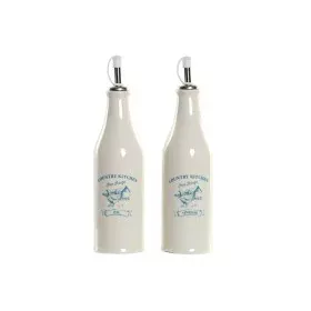 Set de Aceitera y Vinagrera DKD Home Decor 250 ml Blanco Verde Turquesa Acero Inoxidable Plástico Dolomita de DKD Home Decor,...