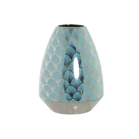 Vaso DKD Home Decor Turquesa Porcelana Oriental (18 x 18 x 24 cm) de DKD Home Decor, Jarrões - Ref: S3021434, Preço: 43,48 €,...