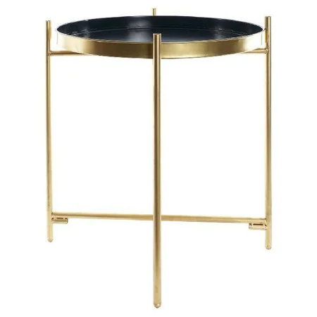 Mesa de apoio DKD Home Decor Dourado Metal Azul Marinho (40 x 40 x 50 cm) de DKD Home Decor, Jogos de móveis - Ref: S3021576,...