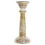 Candelabro DKD Home Decor Branco Castanho Metal Plástico Madeira de mangueira Floral Índio 12,5 x 12,5 x 31 cm de DKD Home De...