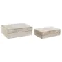 Juego de Cajas Decorativas DKD Home Decor Madera de mango 25 x 17 x 8 cm Decapé (2 Unidades) de DKD Home Decor, Cajas - Ref: ...