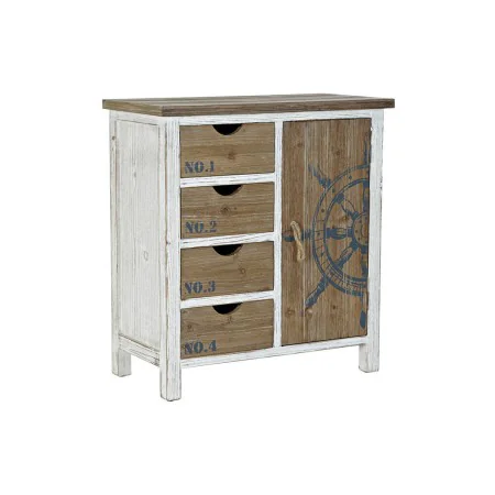 Caisson à Tiroirs DKD Home Decor 70 x 35 x 76,5 cm Sapin Naturel Bleu Blanc Gouvernail de DKD Home Decor, Commodes - Réf : S3...