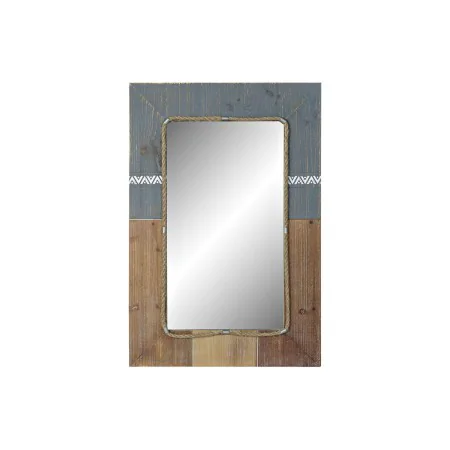 Specchio da parete DKD Home Decor Azzurro Bianco Brad (60 x 3.5 x 89.5 cm) di DKD Home Decor, Specchi da parete - Rif: S30218...