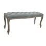 Banquette DKD Home Decor Gris Naturel Bois Polyester Gris foncé (112 x 36 x 48 cm) de DKD Home Decor, Chaises - Réf : S302193...