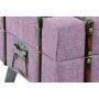 Banqueta DKD Home Decor Metal Poliéster Fucsia Madera MDF (102 x 42 x 40,5 cm) de DKD Home Decor, Sillas - Ref: S3021986, Pre...