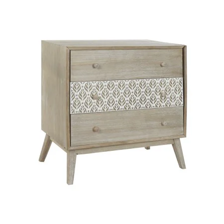 Cassettiera DKD Home Decor 80 x 42 x 80 cm Naturale Bianco Foglia della pianta di DKD Home Decor, Comò e cassettiere - Rif: S...