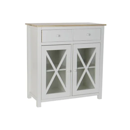 Caisson à Tiroirs DKD Home Decor S3022229 Blanc Naturel Verre Peuplier Cottage 80 x 40 x 85 cm de DKD Home Decor, Commodes - ...