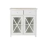 Caisson à Tiroirs DKD Home Decor S3022229 Blanc Naturel Verre Peuplier Cottage 80 x 40 x 85 cm de DKD Home Decor, Commodes - ...