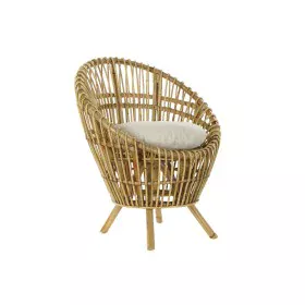 Armchair DKD Home Decor 8424001750092 Natural Cotton White Rattan (74 x 67 x 85 cm) by DKD Home Decor, Chairs - Ref: S3022242...