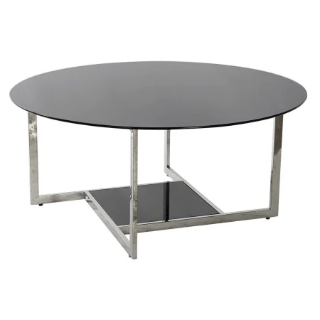 Table Basse DKD Home Decor Noir Argenté Verre Acier Plastique 100 x 100 x 45 cm de DKD Home Decor, Tables basses - Réf : S302...