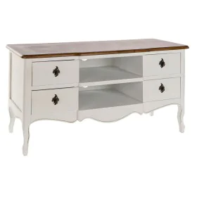 TV furniture DKD Home Decor White Brown Paolownia wood (120 x 48 x 60 cm) by DKD Home Decor, TV tables and stands - Ref: S302...