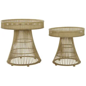 Side table DKD Home Decor Brown Natural Wood Bamboo 61,5 x 61,5 x 61 cm by DKD Home Decor, Tables - Ref: S3022461, Price: 193...