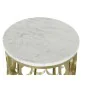 Mesa auxiliar DKD Home Decor 30,5 x 30,5 x 50 cm Dorado Blanco Plástico Mármol Hierro de DKD Home Decor, Mesas - Ref: S302262...