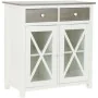 Schubladenschrank DKD Home Decor Weiß Grau Kristall Pappel Cottage 80 x 40 x 85 cm von DKD Home Decor, Kommoden & Sideboards ...