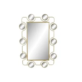 Wall mirror DKD Home Decor Black PVC Metal Golden (70 x 2 x 100 cm) by DKD Home Decor, Wall-Mounted Mirrors - Ref: S3022942, ...