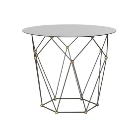 Mesa auxiliar DKD Home Decor Negro Metal Cristal Dorado (70 x 70 x 60 cm) de DKD Home Decor, Mesas - Ref: S3023004, Precio: 1...