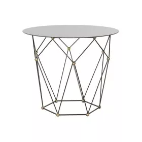 Table d'appoint DKD Home Decor Noir Métal Verre Doré (70 x 70 x 60 cm) de DKD Home Decor, Tables - Réf : S3023004, Prix : 122...