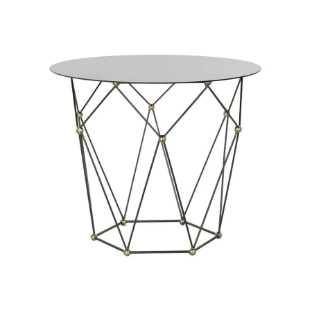 Table d'appoint DKD Home Decor Noir Métal Verre Doré (70 x 70 x 60 cm) de DKD Home Decor, Tables - Réf : S3023004, Prix : 108...