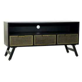 Mueble de TV DKD Home Decor Negro Metal Dorado (125 x 41 x 62 cm) de DKD Home Decor, Mesas y soportes para TV - Ref: S3023013...