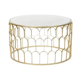 Mesa de Centro DKD Home Decor Glamour Branco Multicolor Dourado Mármore Ferro 87 x 87 x 51,5 cm de DKD Home Decor, Mesas de c...