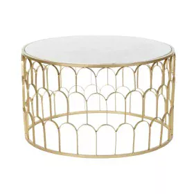 Mesa de Centro DKD Home Decor Glamour Blanco Multicolor Dorado Mármol Hierro 87 x 87 x 51,5 cm de DKD Home Decor, Mesas de ca...