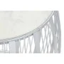 Mesa auxiliar DKD Home Decor Blanco Mármol Hierro Plateado (46 x 46 x 41 cm) de DKD Home Decor, Mesas - Ref: S3023036, Precio...