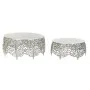 Mesa de apoio DKD Home Decor Alumínio (2 pcs) (52 x 52 x 25 cm) (63.5 x 63.5 x 30.5 cm) de DKD Home Decor, Jogos de móveis - ...