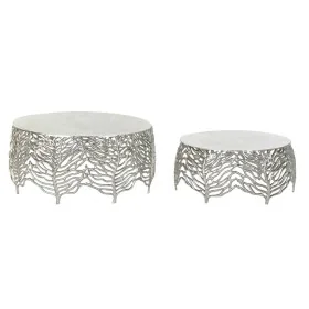 Side table DKD Home Decor Aluminium (2 pcs) (52 x 52 x 25 cm) (63.5 x 63.5 x 30.5 cm) by DKD Home Decor, Tables - Ref: S30230...