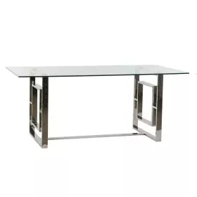 Mesa de Jantar DKD Home Decor Cristal Aço (180 x 90 x 75 cm) de DKD Home Decor, Mesas para sala de jantar - Ref: S3023073, Pr...