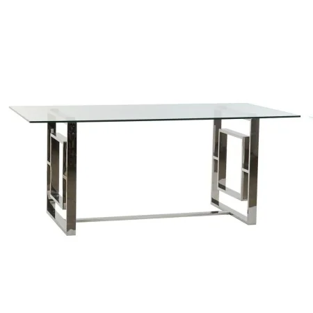 Mesa de Comedor DKD Home Decor Cristal Acero (180 x 90 x 75 cm) de DKD Home Decor, Mesas de comedor - Ref: S3023073, Precio: ...