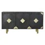 Sideboard DKD Home Decor 145 x 42 x 77 cm Black Golden Mango wood by DKD Home Decor, Sideboards - Ref: S3023116, Price: 486,5...