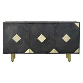 Sideboard DKD Home Decor 145 x 42 x 77 cm Black Golden Mango wood by DKD Home Decor, Sideboards - Ref: S3023116, Price: 540,5...