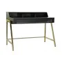 Desk DKD Home Decor Black Metal Golden Mango wood (125 x 74 x 93.5 cm) by DKD Home Decor, Computer desks and tables - Ref: S3...